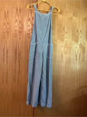 O'Neill Light Blue Wide-Leg Denim Overalls